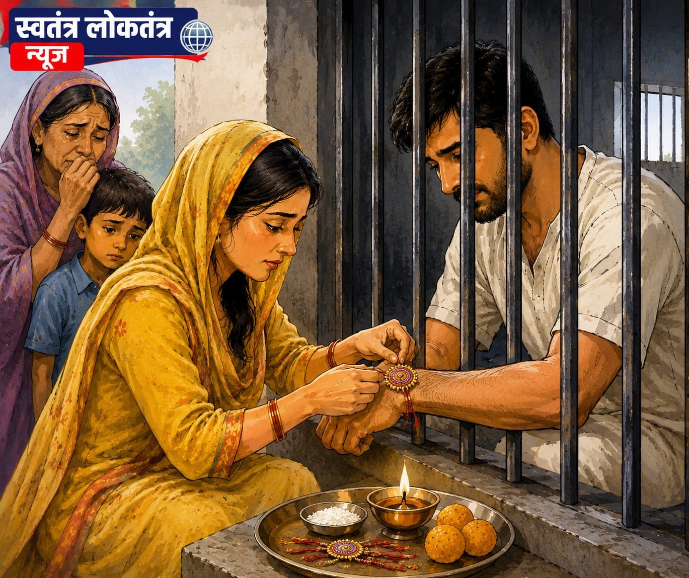 जेल की सलाखों से परे रिश्तों की डोर: बहन ने बांधी राखी 1 IMG 20260828 WA0037